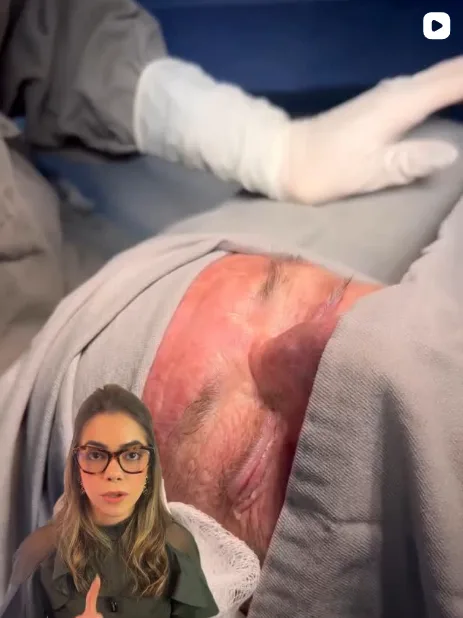 Dra. Rafaela avaliando paciente